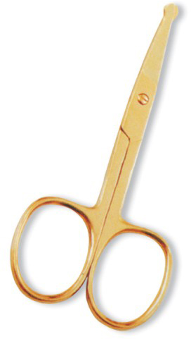 Ear Nose Scissor. Full Gold.